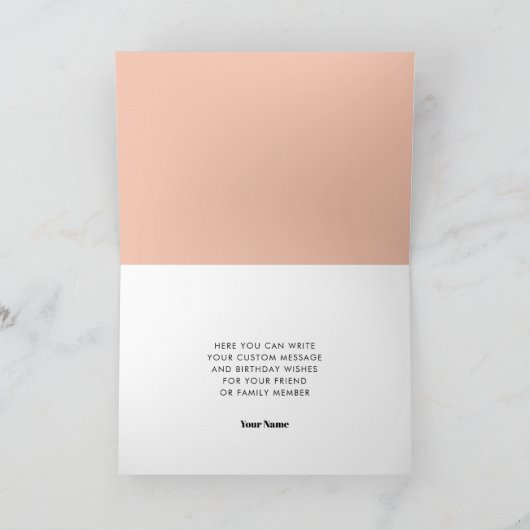 70s Retro script kleurrijke Happy Birthday Kaart (Binnen)