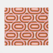 70's Retro Seamless Pattern. 60s and 70s Aesthetic Fleece Deken (Voorkant (Horizontaal))