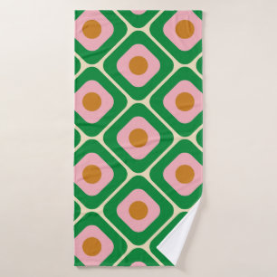 70's Retro Seamless Pattern. 60s en 70s Aesthetic Badhanddoek