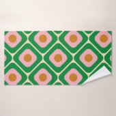 70's Retro Seamless Pattern. 60s en 70s Aesthetic Badhanddoek (Badhanddoek)