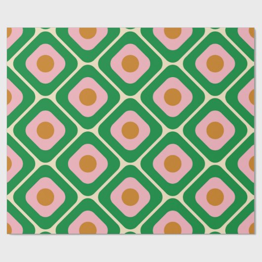 70's Retro Seamless Pattern. 60s en 70s Aesthetic Cadeaupapier (Vlak)