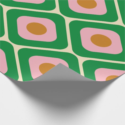 70's Retro Seamless Pattern. 60s en 70s Aesthetic Cadeaupapier (Hoek)