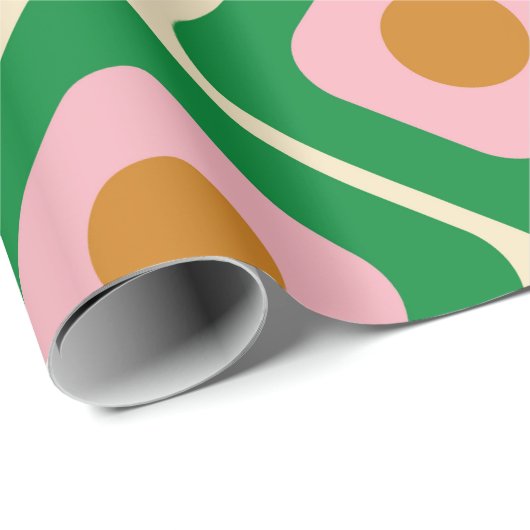 70's Retro Seamless Pattern. 60s en 70s Aesthetic Cadeaupapier (Rol Hoek)