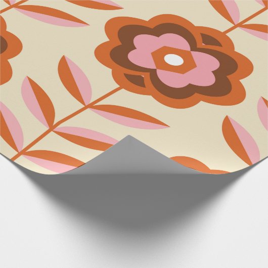 70's Retro Seamless Pattern. 60s en 70s Aesthetic Cadeaupapier (Hoek)