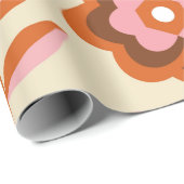 70's Retro Seamless Pattern. 60s en 70s Aesthetic Cadeaupapier (Rol Hoek)