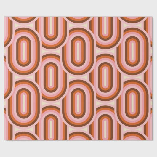 70's Retro Seamless Pattern. 60s en 70s Aesthetic Cadeaupapier (Vlak)