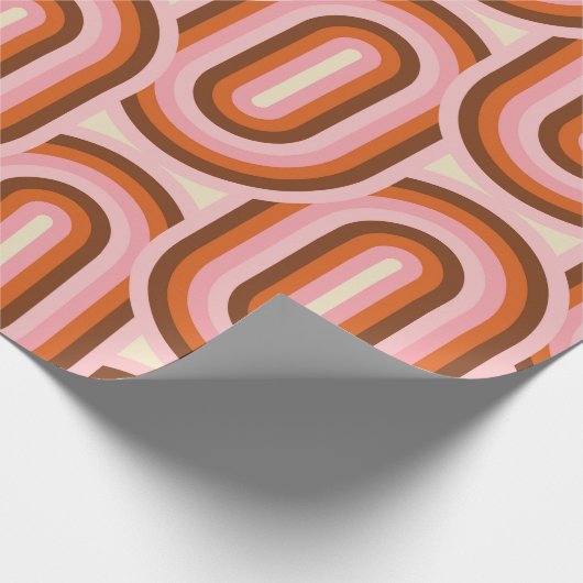 70's Retro Seamless Pattern. 60s en 70s Aesthetic Cadeaupapier (Hoek)