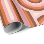 70's Retro Seamless Pattern. 60s en 70s Aesthetic Cadeaupapier (Rol Hoek)