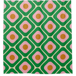 70's Retro Seamless Pattern. 60s en 70s Aesthetic Douchegordijn