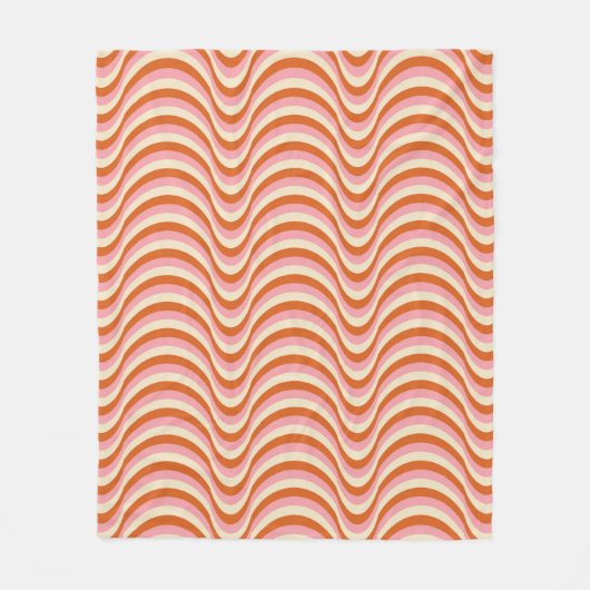 70's Retro Seamless Pattern. 60s en 70s Aesthetic Fleece Deken (Voorkant)