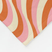 70's Retro Seamless Pattern. 60s en 70s Aesthetic Fleece Deken (Hoek)