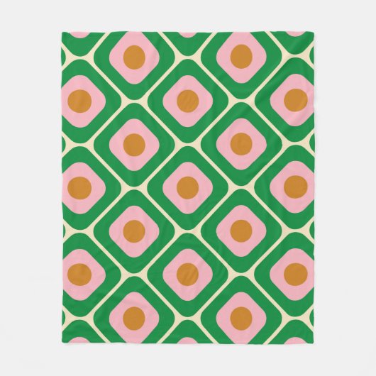 70's Retro Seamless Pattern. 60s en 70s Aesthetic Fleece Deken (Voorkant)