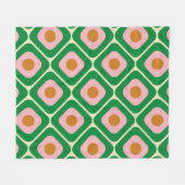 70's Retro Seamless Pattern. 60s en 70s Aesthetic Fleece Deken (Voorkant (Horizontaal))