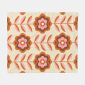70's Retro Seamless Pattern. 60s en 70s Aesthetic Fleece Deken (Voorkant (Horizontaal))
