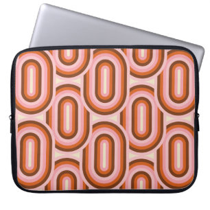 70's Retro Seamless Pattern. 60s en 70s Aesthetic Laptop Sleeve