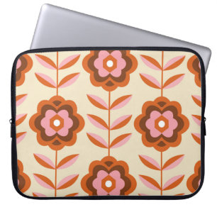 70's Retro Seamless Pattern. 60s en 70s Aesthetic Laptop Sleeve