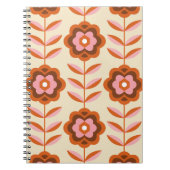 70's Retro Seamless Pattern. 60s en 70s Aesthetic Notitieboek (Voorkant)