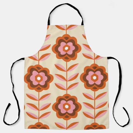 70's Retro Seamless Pattern. 60s en 70s Aesthetic Schort (Voorkant)