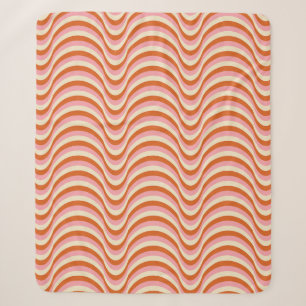 70's Retro Seamless Pattern. 60s en 70s Aesthetic Sherpa Deken
