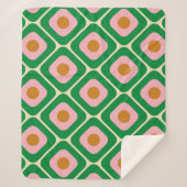 70's Retro Seamless Pattern. 60s en 70s Aesthetic Sherpa Deken (Voorkant)