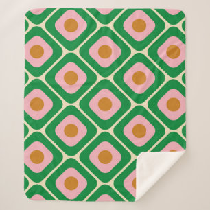 70's Retro Seamless Pattern. 60s en 70s Aesthetic Sherpa Deken