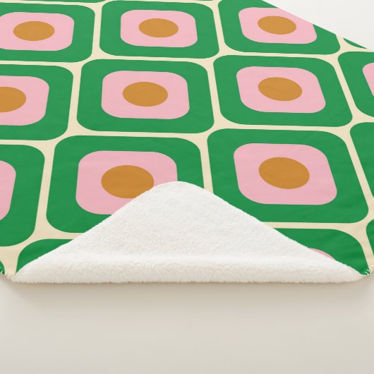 70's Retro Seamless Pattern. 60s en 70s Aesthetic Sherpa Deken (3/4)