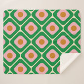70's Retro Seamless Pattern. 60s en 70s Aesthetic Sherpa Deken (Voorkant (horizontaal))
