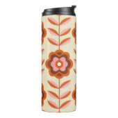 70's Retro Seamless Pattern. 60s en 70s Aesthetic Thermosbeker (Gedraaid links)