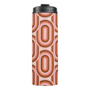 70's Retro Seamless Pattern. 60s en 70s Aesthetic Thermosbeker