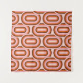 70's Retro Seamless Pattern. 60s en 70s Aesthetic Wandkleed (Voorkant (horizontaal))