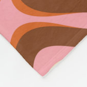 70s Retro Seamless Pattern in Orange,  Brown,  Pin Fleece Deken (Hoek)