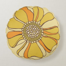 70s Retro Sinaasappel & Gouden Bloem