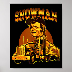 70s Retro Sneeuwman Truck 1970s Vintage Groovy  Poster