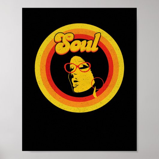 70s Retro Soul Music Gerne Soul Music Poster (Voorkant)
