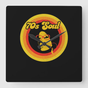 70s Retro Soul Music Gerne Soul Music Vierkante Klok