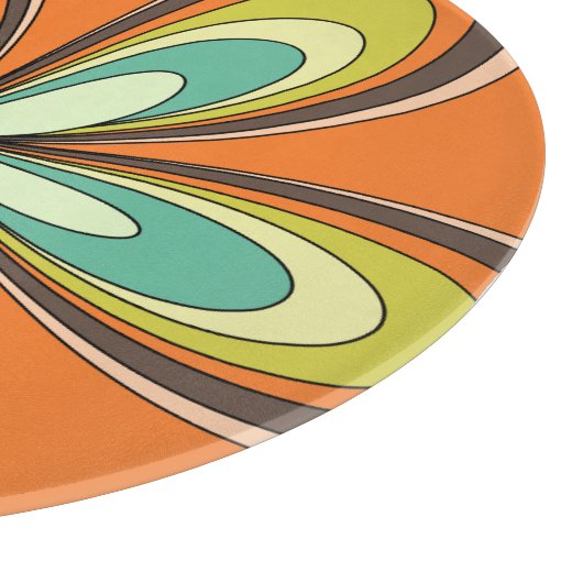 70's retro spring hippie flower power snijplank (Hoek)