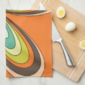 70's retro spring hippie flower power theedoek (Quarter Fold)