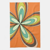 70's retro spring hippie flower power theedoek (Verticaal)