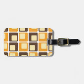 70s Retro Square Shapes Pattern Bagagelabel (Voorkant horizontaal)