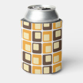 70s Retro Square Shapes Pattern Blikjeskoeler (Blikje Achterkant)