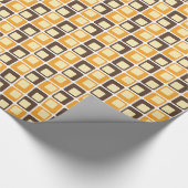 70s Retro Square Shapes Pattern Cadeaupapier (Hoek)