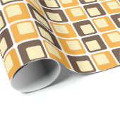 70s Retro Square Shapes Pattern Cadeaupapier (Rol Hoek)