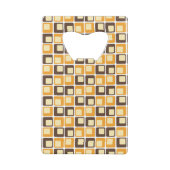 70s Retro Square Shapes Pattern Creditkaart Flessenopener (Achterkant)