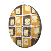 70s Retro Square Shapes Pattern Dartbord (Voorkant Rechts)