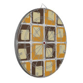 70s Retro Square Shapes Pattern Dartbord (Voorkant Links)