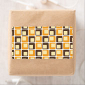 70s Retro Square Shapes Pattern Etiket (Insitu)