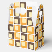 70s Retro Square Shapes Pattern Favor Box Bedankdoosjes (Geopend)
