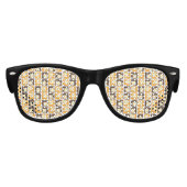 70s Retro Square Shapes Pattern Kinder Zonnebril (Voorkant)