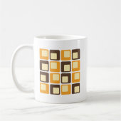 70s Retro Square Shapes Pattern Koffiemok (Links)