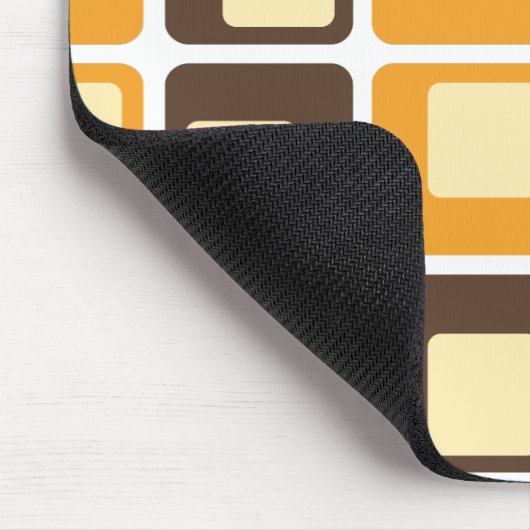 70s Retro Square Shapes Pattern Muismat (Hoek)